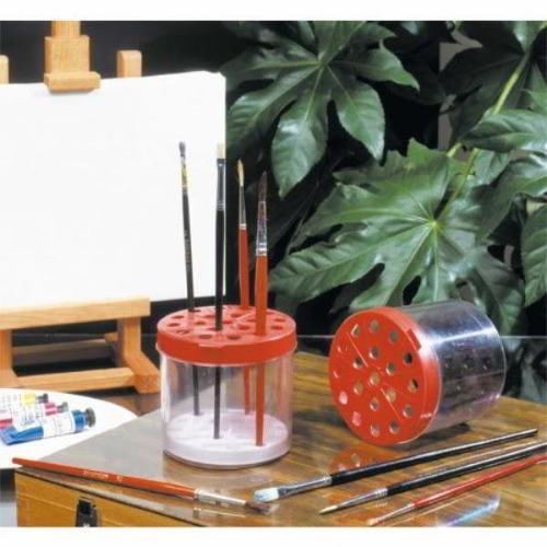 CWR BICCHIERE PORTAPENNELLI IN PLASTICA DIAMETRO 8 CM ROSSO